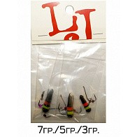 Мормышка Lucky John Балда Неон 7 гр MIX4 SET: 3, 5, 7 гр.  853910-MIX4 — варианты, разновидности модели