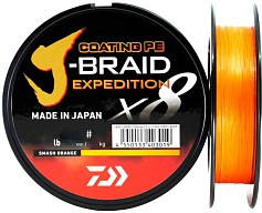Плетеный шнур Daiwa J-braid Expedition X8E 150 м  PE # 0,6 Smash Orange 0,06 мм — цена и наличие в каталоге