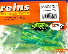 Силиконовая приманка Reins Curly Shad 3.5 90 мм 11 шт L06-Electric Chart   ST3.5-L06 — цена и наличие в каталоге