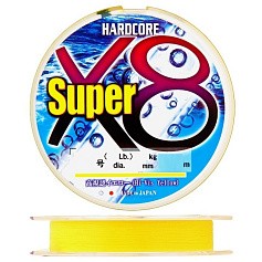 Плетеный шнур Duel PE Hardcore Super X8 150 м  PE # 2 Hi-Vis Yellow 0,24 мм   H4498-Y — цена и наличие в каталоге