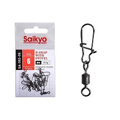 Вертлюг с застежкой Saikyo SA-302 №6 10 шт BN   SA-302-06 — цена и наличие в каталоге