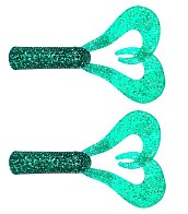 Хвост для бактейла CWC Miuras Mouse Big 200 мм 2 шт Изумруд с блестками   JMSDT-08-EMERALD — варианты, разновидности модели