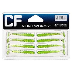 Силиконовая приманка CF Company Vibro Worm 2 50 мм 8 шт 20   3-50-20-6 — цена и наличие в каталоге