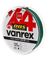 Плетеный шнур Lucky John Vanrex х4 Braid 125 м  PE # 6 Moss Green 0,4 мм   LJ4114-040 — варианты, разновидности модели