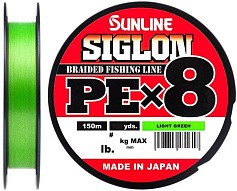 Плетеный шнур Sunline Siglon PE X8 150 м  PE # 2,5 Light Green 0,27 мм — цена и наличие в каталоге