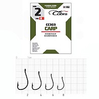 Крючок Одинарный Cobra Carp Hirasu CC303 №2 10 шт    CC303-002 — варианты, разновидности модели