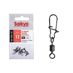 Вертлюг с застежкой Saikyo SA-302 №12 10 шт BN   SA-302-12 — цена и наличие в каталоге