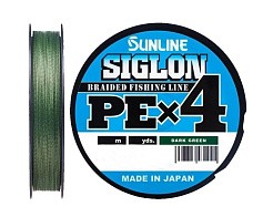Плетеный шнур Sunline Siglon PE X4 300 м  PE # 2 Dark Green 0,242 мм — цена и наличие в каталоге
