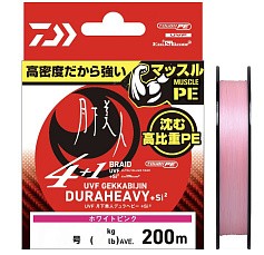 Плетеный шнур Daiwa UVF Gekkabijin Duraheavy X4+1+SI2 200 м  PE # 0,4 White Pink — цена и наличие в каталоге