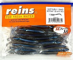 Силиконовая приманка Reins Curly Shad 3.5 90 мм 11 шт N01-Clear Sardine Neon   ST3.5-N01 — цена и наличие в каталоге