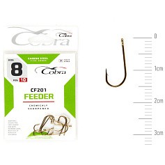 Крючок Одинарный Cobra Feeder Classic CF201 №8 10 шт    CF201-008 — цена и наличие в каталоге