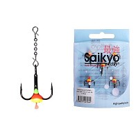 Крючок Тройной Ecopro Saikyo Тип А №8 5 шт  С красным хвостом + цепочка  EP-TCA05-08 — варианты, разновидности модели