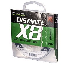 Плетеный шнур Feeder Concept Distance X8 Braid 150 м  PE # 0,6 Dark Green 0,12 мм   FC4910-012 — цена и наличие в каталоге