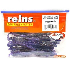 Силиконовая приманка Reins Curly Shad 3.5 90 мм 14 шт 591-Poseidon Violet   ST3.5-591 — цена и наличие в каталоге