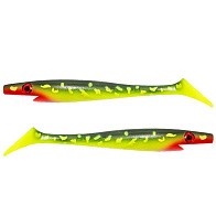 Силиконовая приманка Strike Pro Pig Shad Jr 230 мм 2 шт Hot Pike   SP-172C#KG2 — варианты, разновидности модели