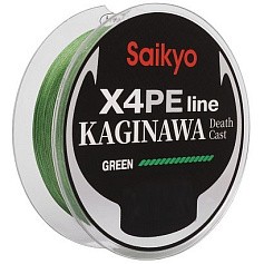 Плетеный шнур Saikyo Kaginawa X4PE 150 м  PE # 0,6 Green 0,128 мм   SP-K4G15006 — цена и наличие в каталоге