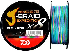 Плетеный шнур Daiwa J-braid Expedition X8E 300 м  PE # 5 Multi Color 0,32 мм — цена и наличие в каталоге