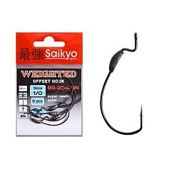 Крючок Офсетный Saikyo BS-2332 Weighted №1/0 5 шт BN   BS-2332BN1/0-5 — цена и наличие в каталоге