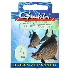 Поводок Gamakatsu Booklet BR. Feeder 1810B 75 см  0,12 мм  10 шт №14  140114-014-012 — цена и наличие в каталоге