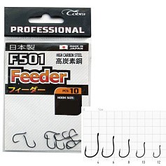 Крючок Одинарный Cobra Pro Feeder F501 №12 10 шт    F501-012 — цена и наличие в каталоге