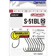 Крючок Одинарный Owner S-51BL №6 9 шт BC   51627-06 — варианты, разновидности модели