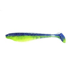 Силиконовая приманка Fishing Style Checkmate 3.5 88 мм 6 шт 015 Dark blue lime   Ch3,5-015 — цена и наличие в каталоге