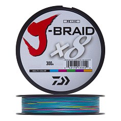 Плетеный шнур Daiwa J-braid X8 300 м  PE # 1 Multicolor 0,13 мм — цена и наличие в каталоге