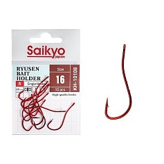 Крючок Одинарный Saikyo KH-10108 Ryusen Bait Holder №16 10 шт R   KH-10108R16-10 — цена и наличие в каталоге