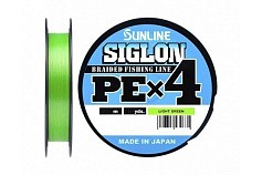 Плетеный шнур Sunline Siglon PE X4 300 м  PE # 1,2 Light Green 0,187 мм — цена и наличие в каталоге