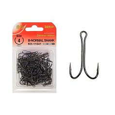 Крючок Двойной Saikyo  KH-11041 Normal Shank №4 100 шт BN   KH-11041-4-100 — цена и наличие в каталоге