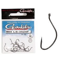 Крючок Одинарный Gamakatsu LS-3524F New Label Eyed Hooks Black №10 13 шт    147933-010 — цена и наличие в каталоге