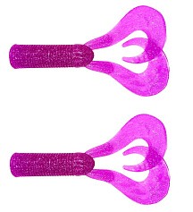 Хвост для бактейла CWC Miuras Mouse Big 200 мм 2 шт Фиолет с блестками   JMSDT-17-VIOLET-FLUO — цена и наличие в каталоге