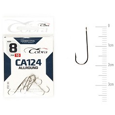 Крючок Одинарный Cobra Allround Round CA124 №8 10 шт    CA124-008 — цена и наличие в каталоге