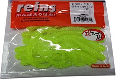 Силиконовая приманка Reins Curly Curly 100 мм 15 шт 129-Glow Chart Silver   CC-129 — цена и наличие в каталоге