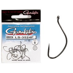 Крючок Одинарный Gamakatsu LS-3524F New Label Eyed Hooks Black №8 13 шт    147933-008 — цена и наличие в каталоге