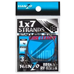 Поводок Hanzo 1x7 20 см 9 кг  0,37 мм  3 шт   LH17-20-9-3 — цена и наличие в каталоге