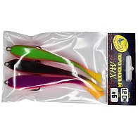 Поролоновая рыбка Мормыш Классическая 12 см 120 мм 3 шт Набор №6 (цв. 24,25,26) С открытым двойником  MPFC12-06 — варианты, разновидности модели