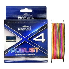 Плетеный шнур Narval Robust X4 PE 150 м  PE # 1,5 Multicolour 0,205 мм   NVLRBS150M1.5 — цена и наличие в каталоге