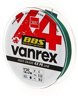 Плетеный шнур Lucky John Vanrex BBS x4 Braid 125 м  PE # 4 Moss Green 0,32 мм   LJ4114-032 — варианты, разновидности модели