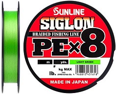 Плетеный шнур Sunline Siglon PE X8 300 м  PE # 5 Light Green 0,382 мм — цена и наличие в каталоге