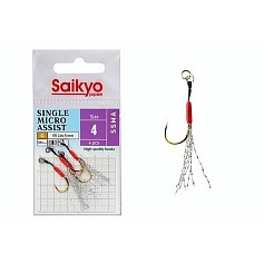 Крючок Ассист Saikyo SSMA  Single Micro Assist №4 4 шт G   SSMA-4-4 — цена и наличие в каталоге