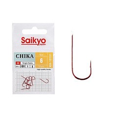 Крючок Одинарный Saikyo KH-10101 Chika №6 10 шт R   KH-10101R6-10 — цена и наличие в каталоге