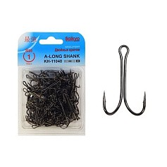 Крючок Двойной Saikyo KH-11040 Long Shank №1 100 шт BN   KH-11040-1-100 — цена и наличие в каталоге