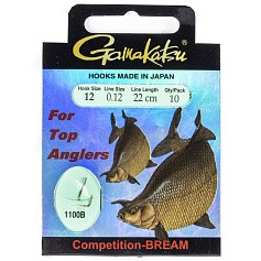 Поводок Gamakatsu Booklet Bream Com 1100B 22 см  0,12 мм  10 шт №12  140203-012-012 — цена и наличие в каталоге