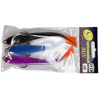 Поролоновая рыбка Мормыш Классическая 14 см 140 мм 3 шт Набор №1 (цв. 01,02,03) С открытым двойником  MPFC14-01 — варианты, разновидности модели