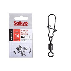 Вертлюг с застежкой Saikyo SA-302 №14 10 шт BN   SA-302-14 — цена и наличие в каталоге