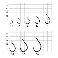 Крючок Одинарный Saikyo KH-10008 Idumezina №2 10 шт BN   KH-10008BN2-10 — варианты, разновидности модели