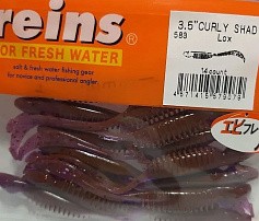 Силиконовая приманка Reins Curly Shad 3.5 90 мм 14 шт 583-Lox   ST3.5-583 — цена и наличие в каталоге