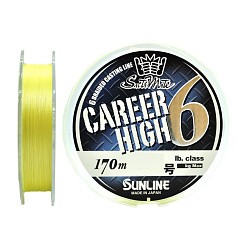 Плетеный шнур Sunline Career High 6 170 м  PE # 1,7 Yellow 0,218 мм — цена и наличие в каталоге