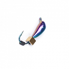 Мормышка Lucky John Банан Спортивный с петелькой 0,9 гр KG и кубиком золото, бензин  LJ36080-04 — цена и наличие в каталоге